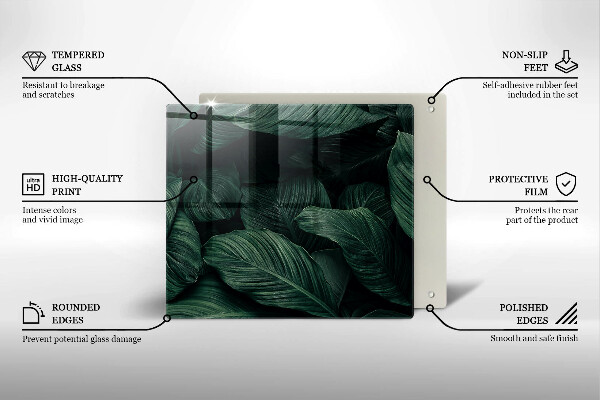 Tábua protetora Folhas escuras