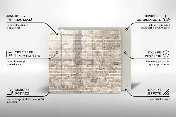 Protetor placa de indução Parede de tijolos claros