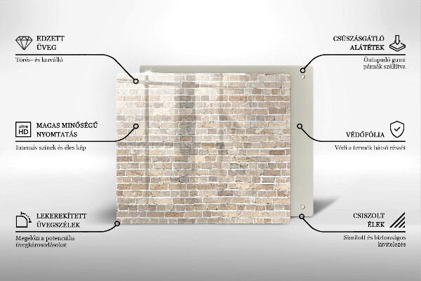 Protetor placa de indução Parede de tijolos claros