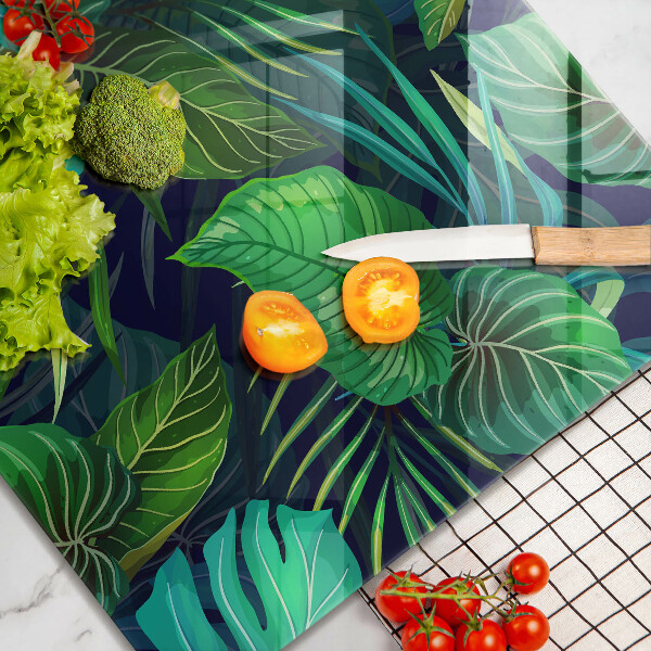 Protetor placa indução Ilustração de folhas da selva