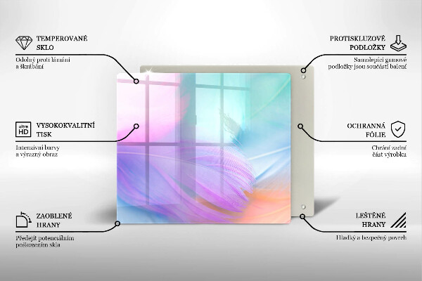 Protetor placa indução Penas pastéis