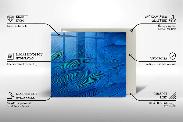 Protetor placa indução penas de pássaros