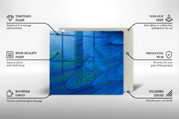 Protetor placa indução penas de pássaros