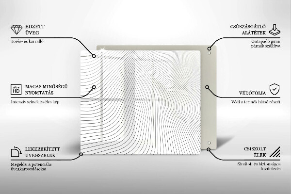 Protetor placa indução Padrão de linha moderno