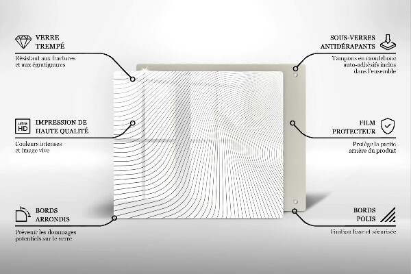 Protetor placa indução Padrão de linha moderno