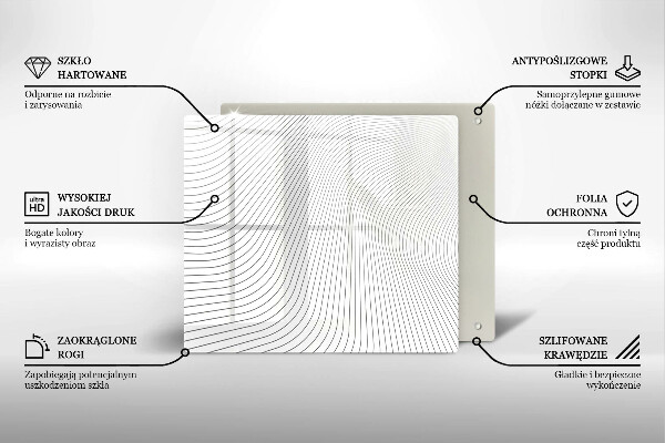 Protetor placa indução Padrão de linha moderno