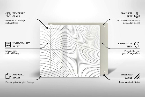Protetor placa indução Padrão de linha moderno
