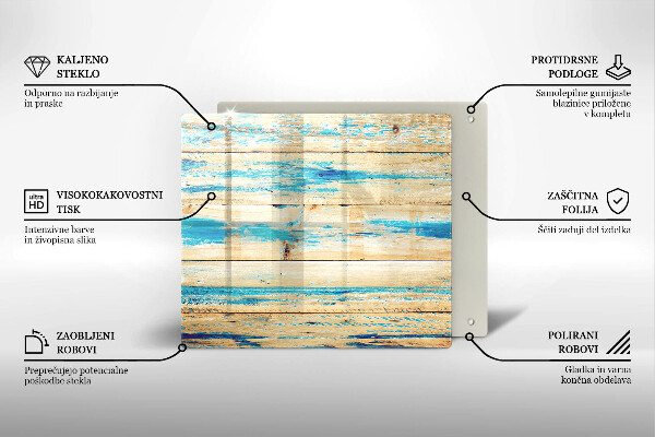Protetor placa de indução Tábuas de madeira retrô