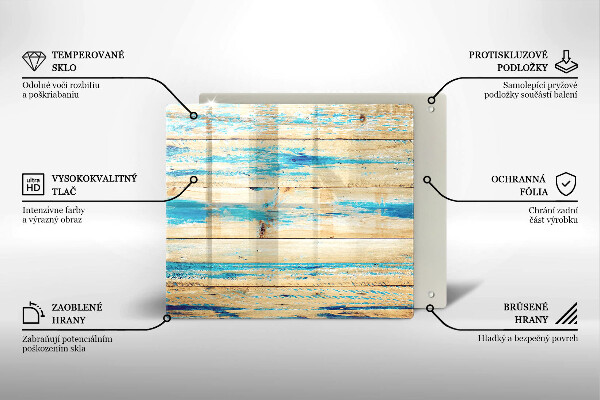 Protetor placa de indução Tábuas de madeira retrô