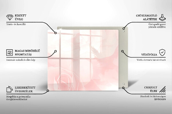 Protetor placa de indução Fundo de rosas pastel