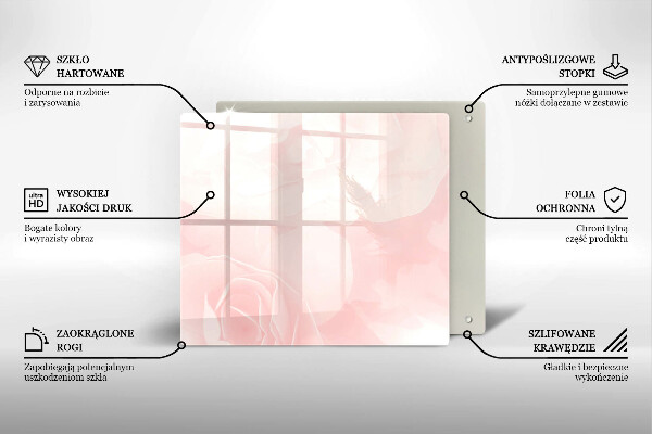 Protetor placa de indução Fundo de rosas pastel