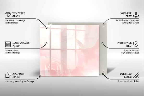 Protetor placa de indução Fundo de rosas pastel