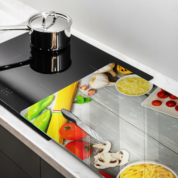 Protetor em vidro para fogão Comida de cozinha