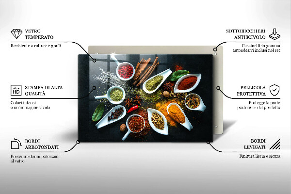 Cobertura placa vitrocerámica Especiarias de cozinha