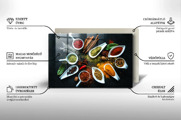 Cobertura placa vitrocerámica Especiarias de cozinha