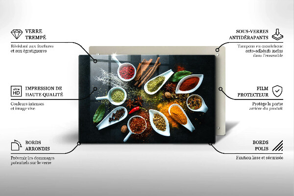 Cobertura placa vitrocerámica Especiarias de cozinha