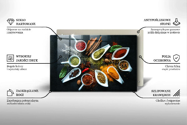 Cobertura placa vitrocerámica Especiarias de cozinha