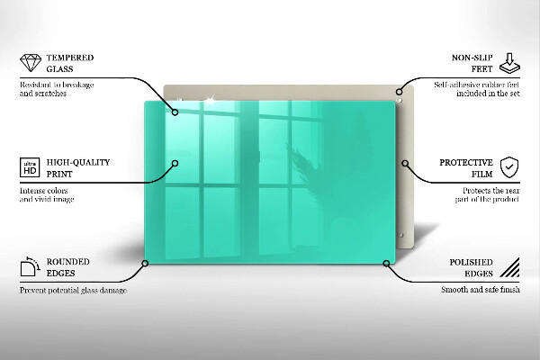 Protetor em vidro para fogão Cor verde