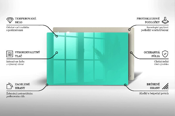 Protetor em vidro para fogão Cor verde