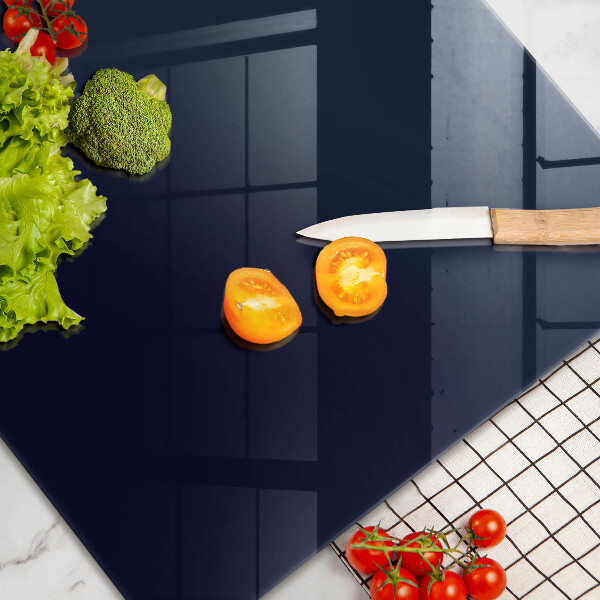 Protetor de fogão de vidro Cor azul marinho