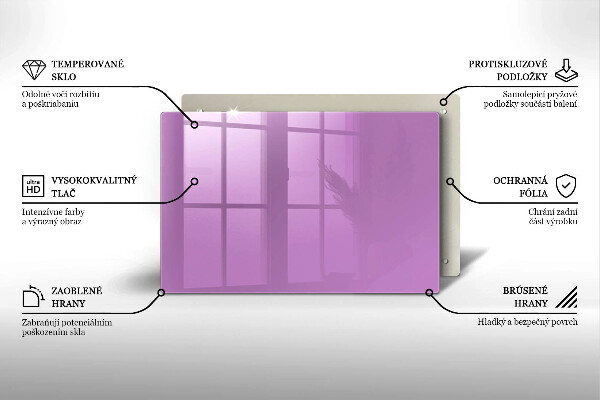 Protetor de fogão de vidro Violeta