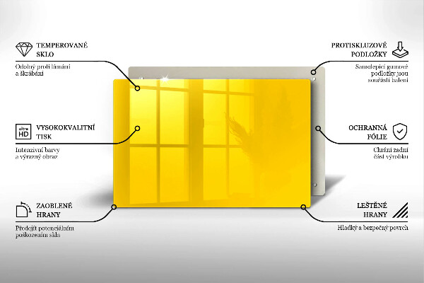 Protetor de fogão de vidro Cor amarela