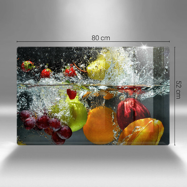 Cobertura placa vitrocerámica Fruta suculenta na água