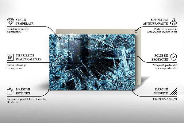 Protetor para fogão de vidro Estrutura de gelo afiada
