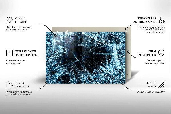 Protetor para fogão de vidro Estrutura de gelo afiada