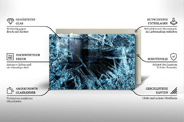 Protetor para fogão de vidro Estrutura de gelo afiada
