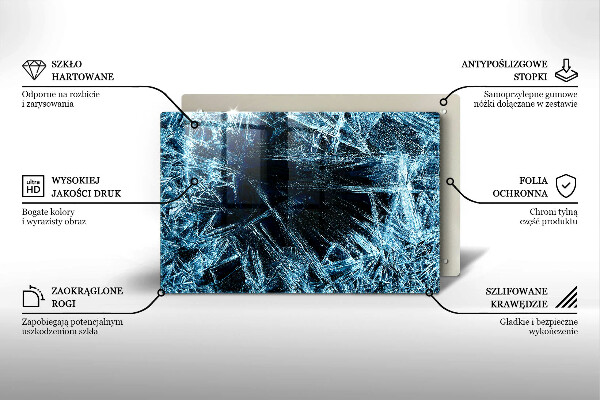 Protetor para fogão de vidro Estrutura de gelo afiada