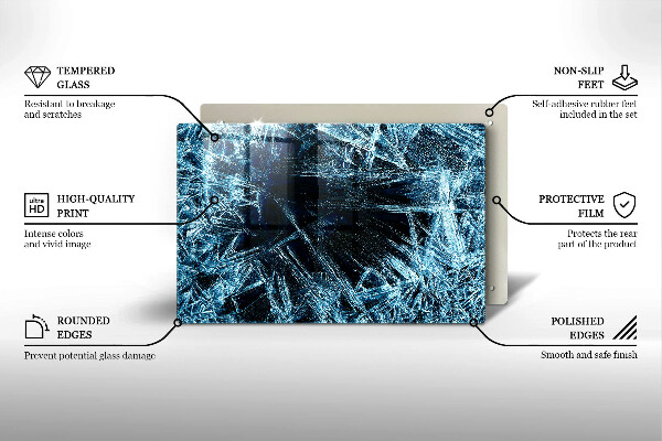 Protetor para fogão de vidro Estrutura de gelo afiada
