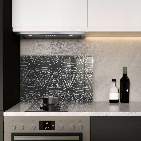 Protetor para fogão de vidro Ilustração de pizza