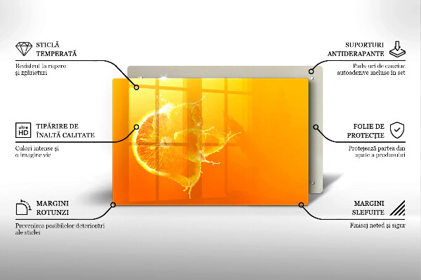 Cobertura placa vitrocerámica Fruta laranja suculenta