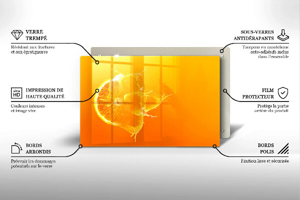 Cobertura placa vitrocerámica Fruta laranja suculenta