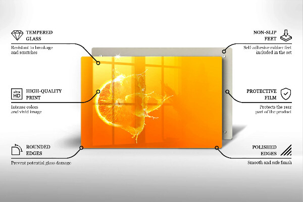 Cobertura placa vitrocerámica Fruta laranja suculenta