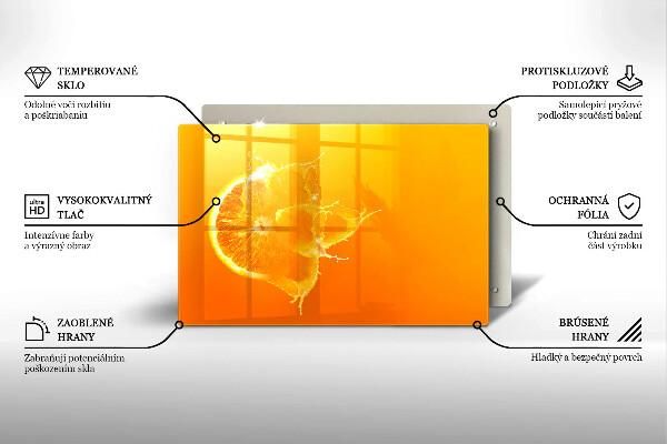 Cobertura placa vitrocerámica Fruta laranja suculenta