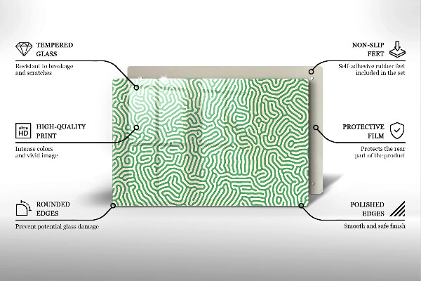 Protetor em vidro para fogão Linhas abstratas