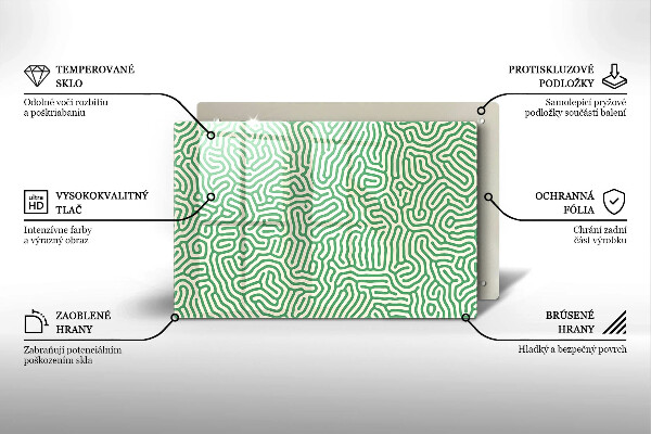 Protetor em vidro para fogão Linhas abstratas