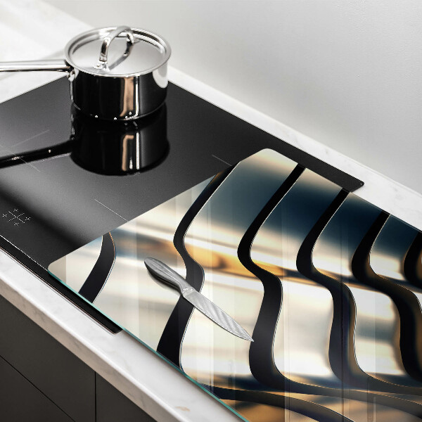 Protetor para fogão de vidro Formas metálicas 3D