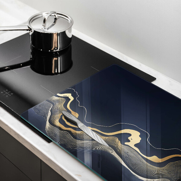 Cobertura placa vitrocerámica Linhas douradas abstratas