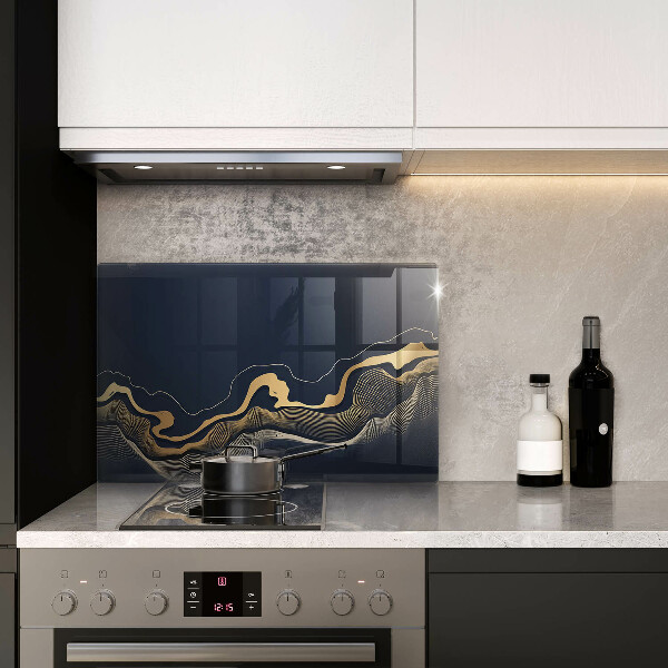 Cobertura placa vitrocerámica Linhas douradas abstratas