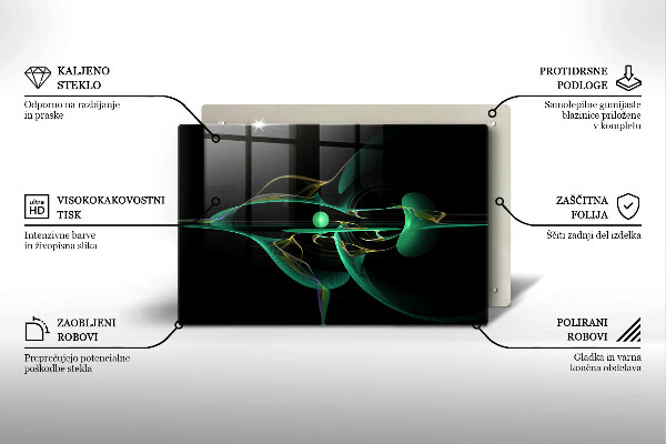 Protetor em vidro para fogão Abstração moderna