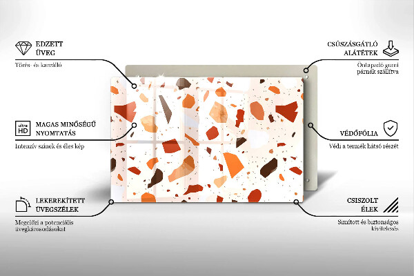 Protetor em vidro para fogão Grés decorativo