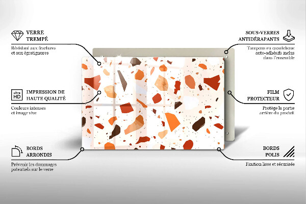 Protetor em vidro para fogão Grés decorativo