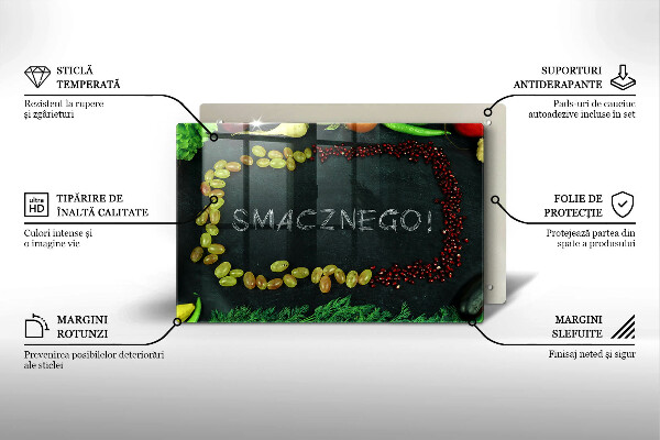 Protetor para fogão de vidro A inscrição Bom apetite!