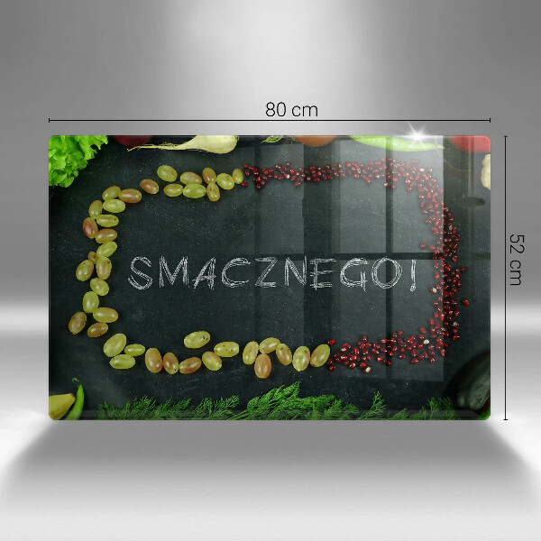 Protetor para fogão de vidro A inscrição Bom apetite!