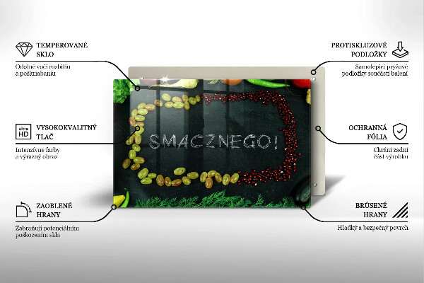 Protetor para fogão de vidro A inscrição Bom apetite!