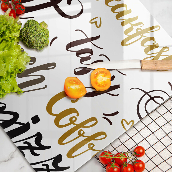 Protetor em vidro para fogão legendas de bom apetite