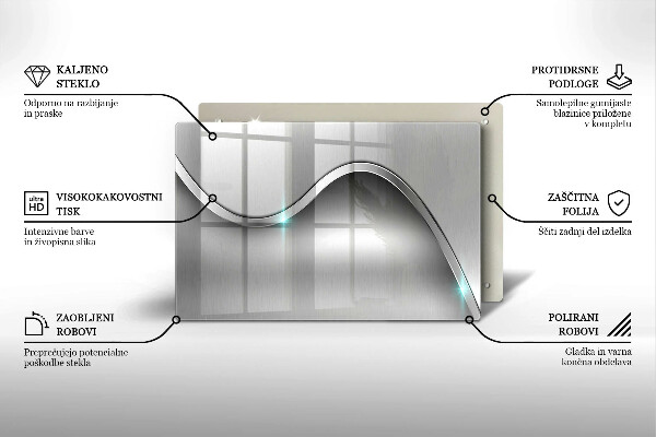Protetor para fogão de vidro Abstração de metal